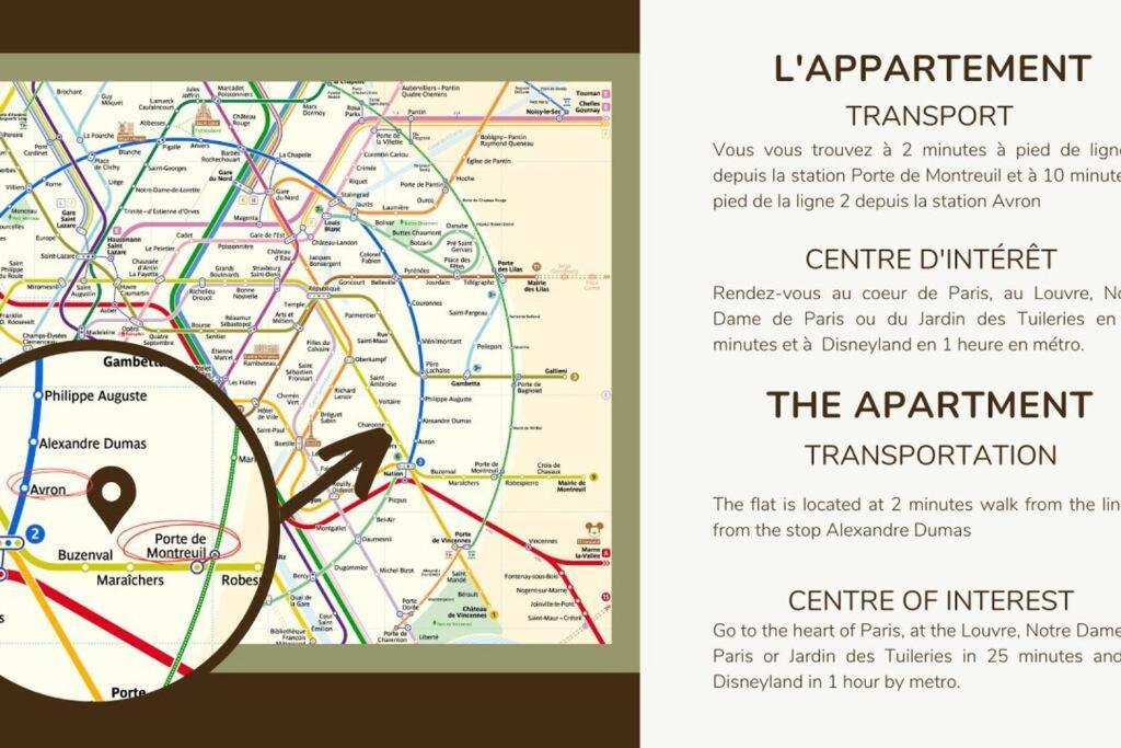 41.Appart 4Pers#1 Bedroom #Pere Lachaise #Nation Париж Екстериор снимка
